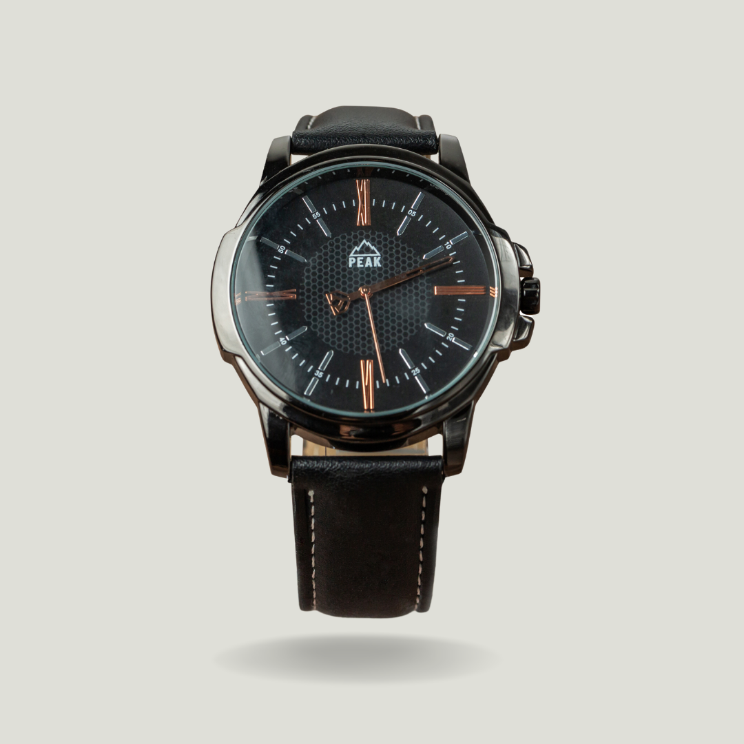 Foundation - 45mm - Black Dial and Black Strap